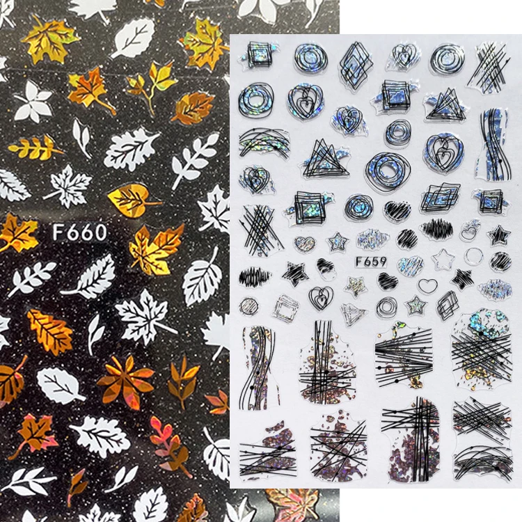 asianail Professional Nail Supplies 3d Nail Art Design Free Sample UV Gel Lovely Nail Polish Stickers