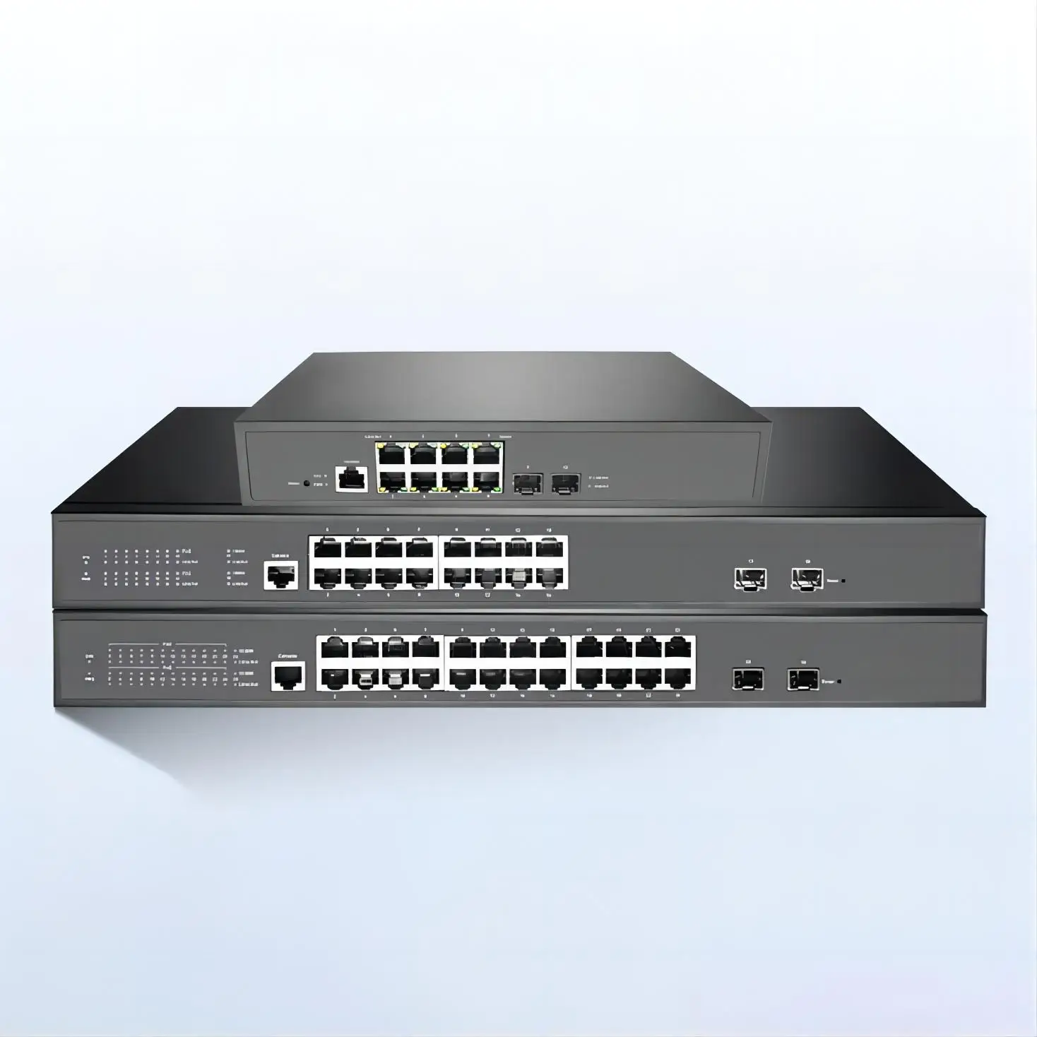 Managed POE Ethernet Switch Full Gigabit Switch POE Vlan Web Ring Network Gigabit Switch 8/16/24 port link aggregation