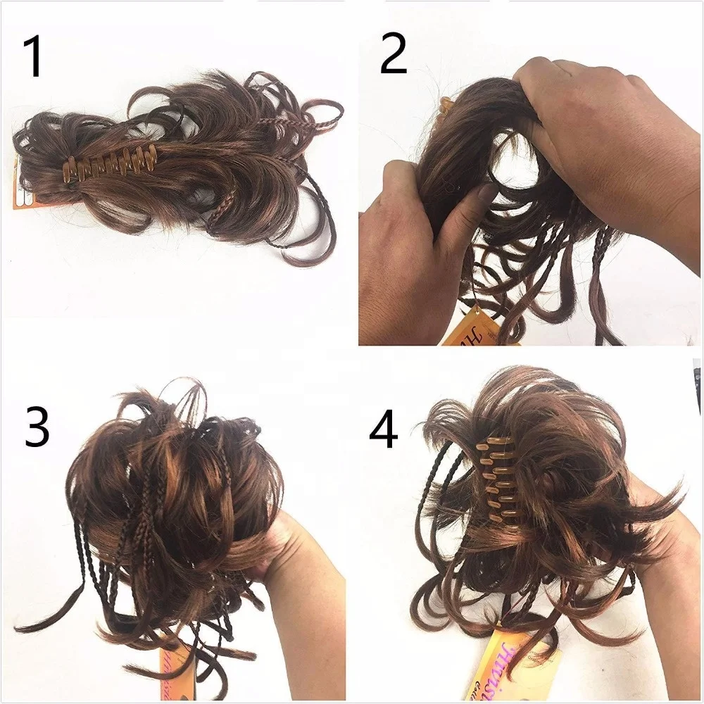 Синтетические волосы SNOILITE 12 дюймов «сделай сам», черные и коричневые косички, заколка для конского хвоста, наращивание волос, шиньоны для конского хвоста