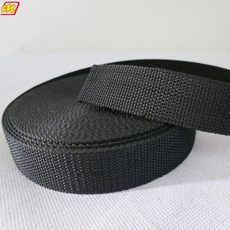 Strong Custom Color Black PP Belt Tape Polypropylene Webbing Strap For Outdoor Backpack Bag