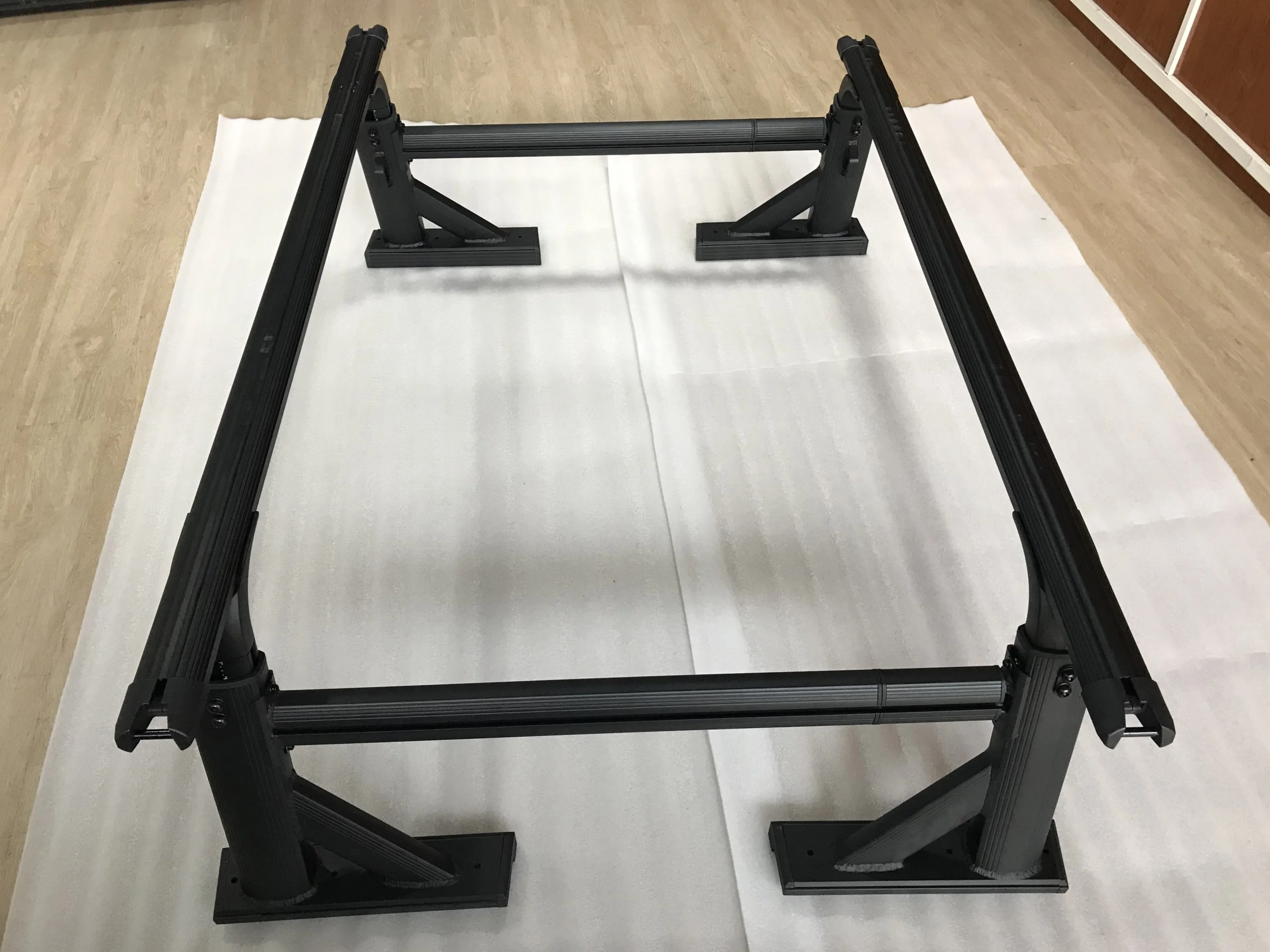 JFC-3002 Hot selling universal aluminum 800lb capacity camion pick up pickuo rear gutter roof truck clamp bed car ladder rack