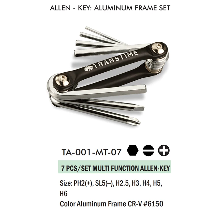 Special design widely used multi tool folding wrench bike tool kit hex allen keys set