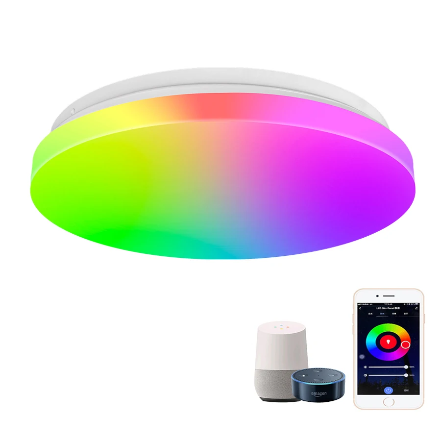 IP54 Frameless Round and Square PC LED ceiling lamp for bath room