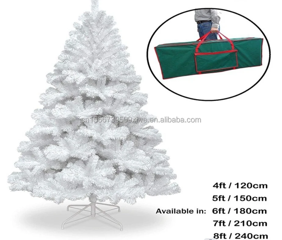 Artificial PVC branch tips, high-end spruce Christmas tree with foldable base and unlit hinges 6