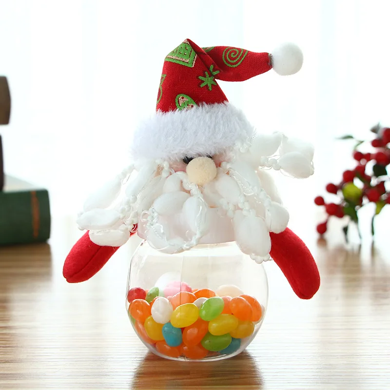 YQ-3503 рождественские украшения для вечеринок украшения холщовый мешок рождественские конфеты банку мини бутылка
