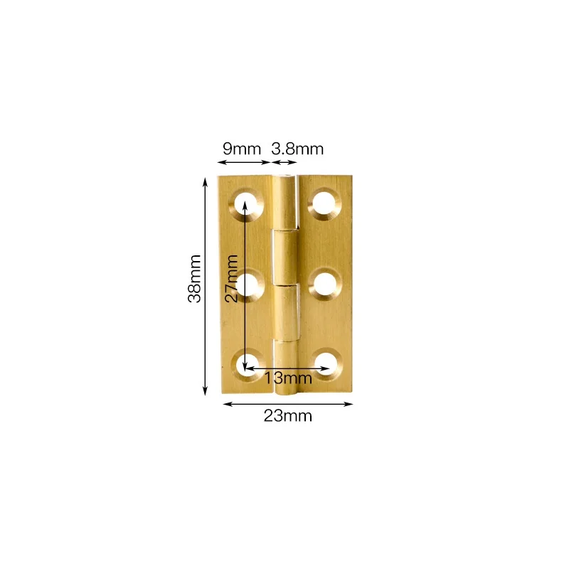 Brushed Solid Brass Ball Bearing Door Hinge With Screws Mortise Door Hinges
