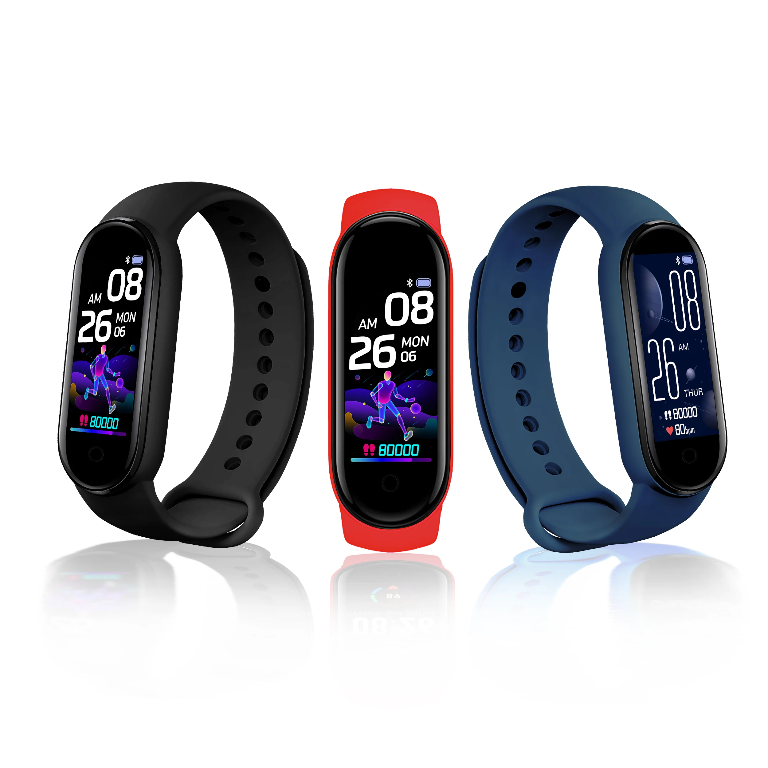 Фитнес-трекер Mi Band 5 глобальная версия новейший цветной экран умный Браслет монитор сердечного ритма водонепроницаемый спортивный смарт-браслет