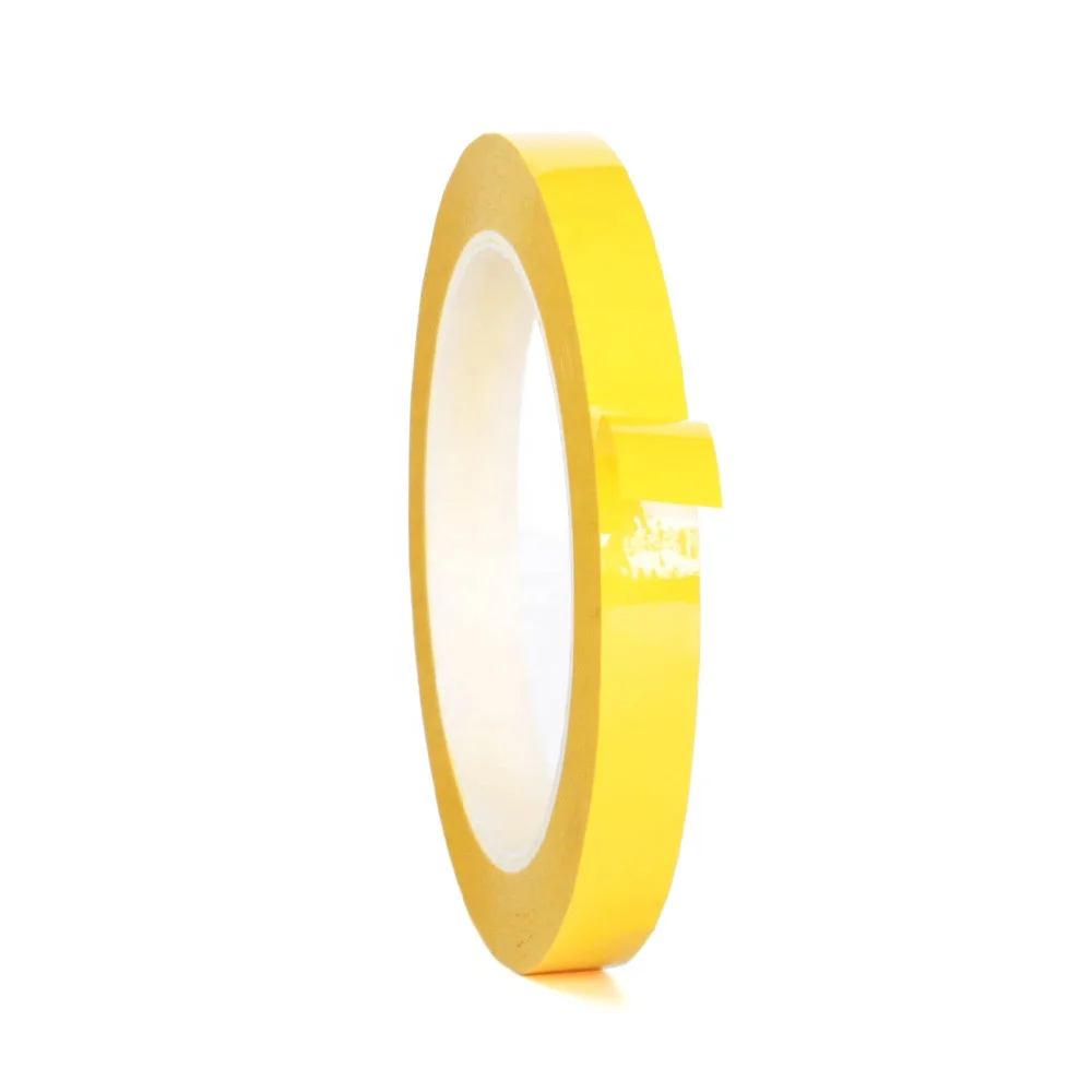 3- Deep Dark Yellow Mara PET Film Acrylic Glue Self Adhesive 5S Pinstripe Transformer Insulation Mylar Polyester Electrical Tape
