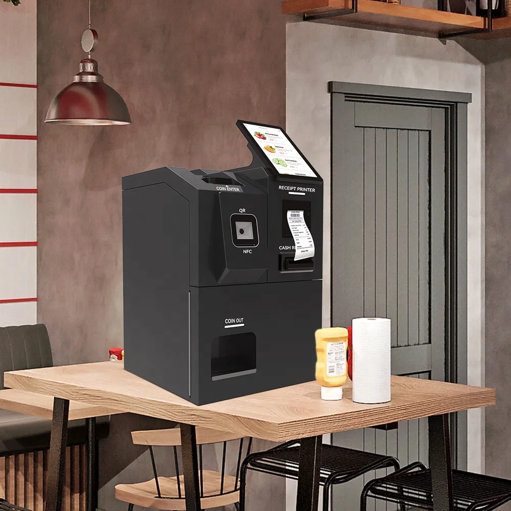 Self-service cash kiosk and print terminal