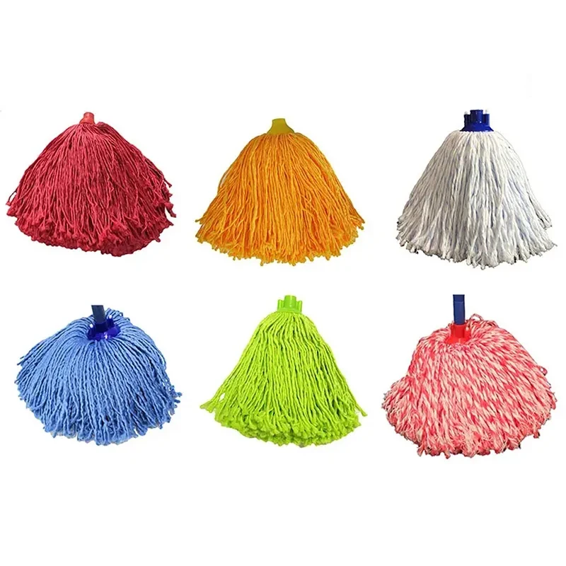 Wholesale Colorful Ultra-Absorbent Reusable Microfiber Wet Filling Cleaning Floor Refill Mop Yarn Head