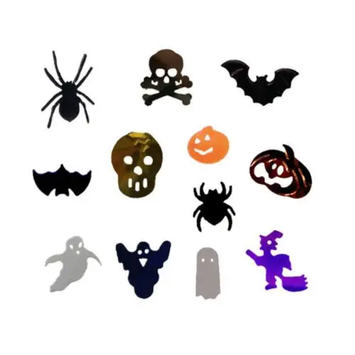 Craft glitter products pumpkin,bat,spider shapes  for Halloween Festival