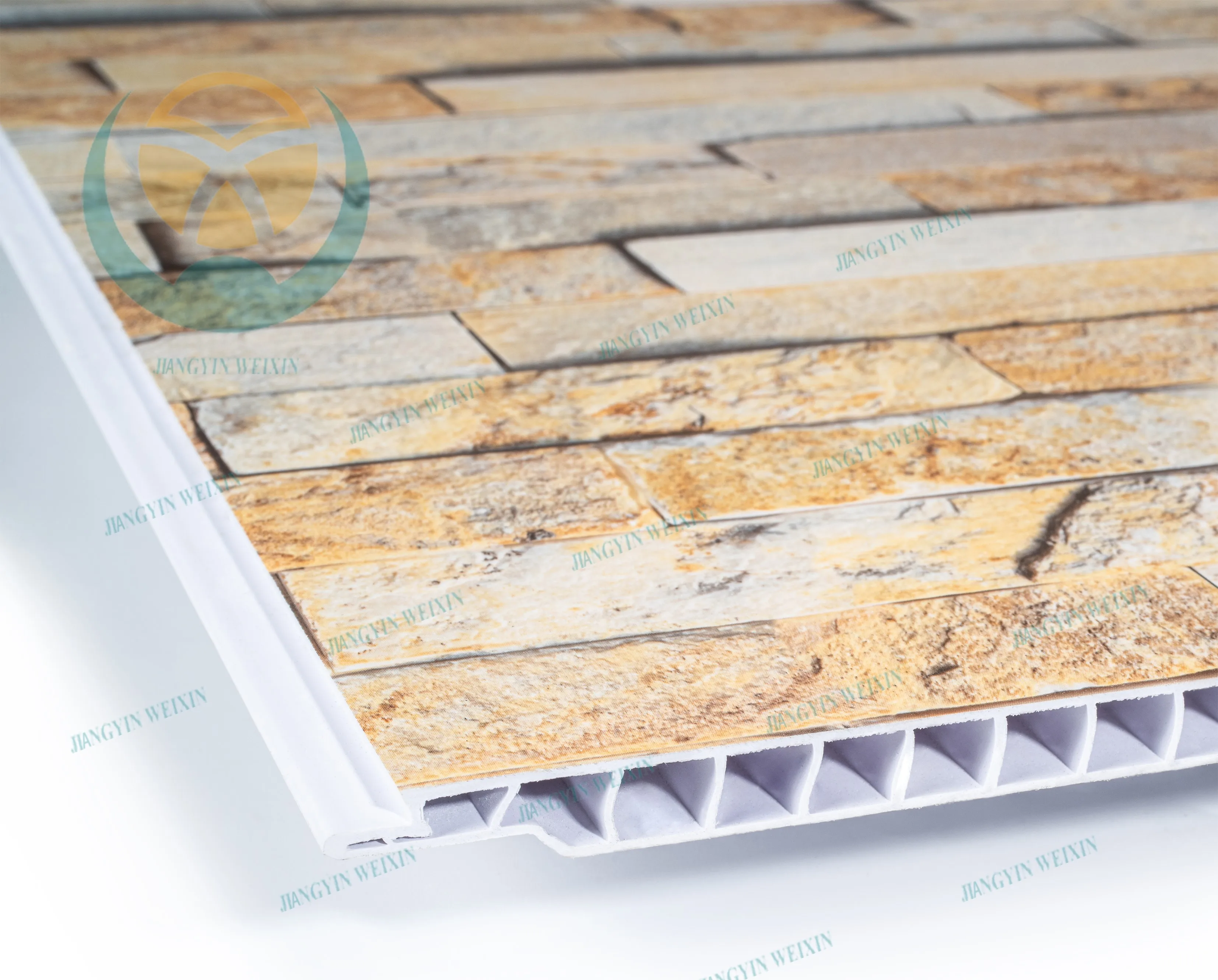 Waterproof 1.2 m  x 2.4 m PVC  wall panel for interior wall decoration in mat brick finishing