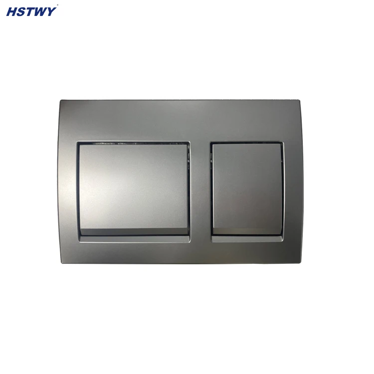 Square Buttons Actuator Flush Plate Compatible with Geberit Concealed Cistern Alpha15 Alpha 35 Matt Black