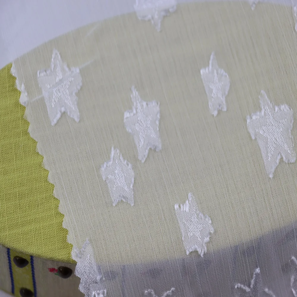 Woven Greige Cloth 80gsm Jacquard Flower 100% Polyester Fabric For Cut Dress