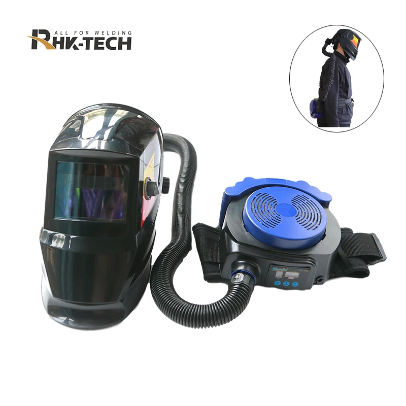 RHK Safety Automatic Solar Auto Darkening PAPR Weld Mask 1/1/1/2 Air Purifying Welding Helmet Respirator