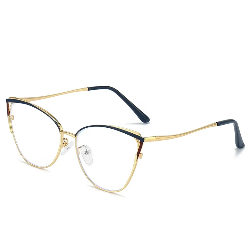 2022 New Stocks Cat Eye Women Wholesale Anti Blue Light  Optical Frame Glasses Spectacle Eyeglasses Eyewear Frames 9740