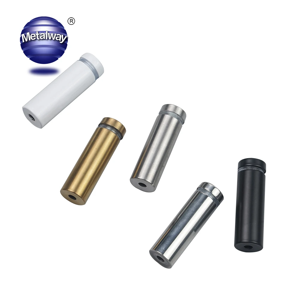 China Supplier Hollow Flat Top Stainless Steel Glass Standoff Fittings Hardware Spacer Fastener Glass Spacers