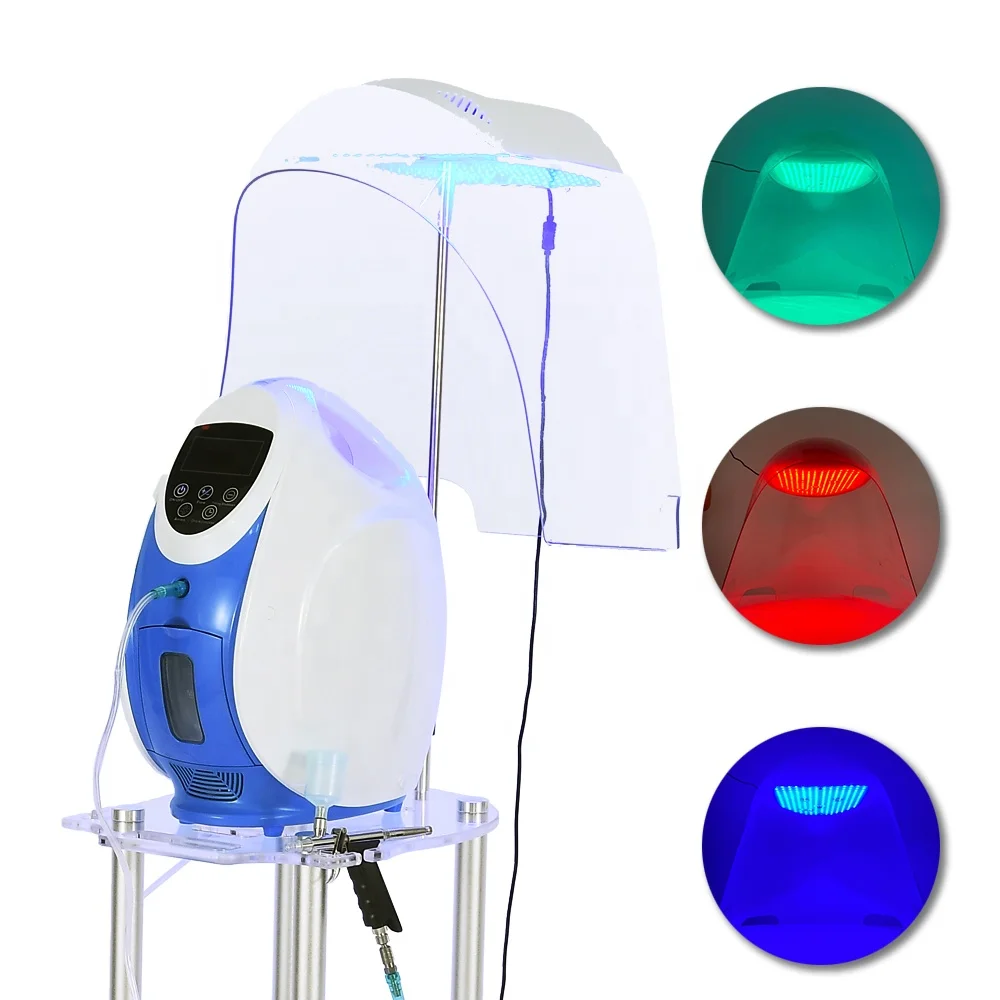Spa Use Skin Rejuvenation Hyperbaric Oxygen Jet Therapy Facial Mask Machine LED Oxygen Facial Whitening Machine for Skin Care