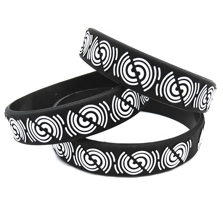 Bulk Cheap Price Embossed Rubber Wristbands Bangles Sport Rubber Armbands Printing and Debossed Bracelets