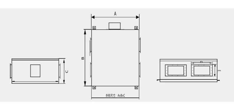 JMUSEN bidirectional/two-way flow Environmental Friendly Fresh air ventilation system centrifugal fans