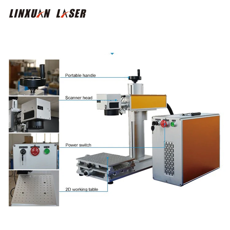 Fiber Laser  100w Laser Marking Scanner Ajwa Date Alloy Steel 3d 70 W RAYCUS Laser Source