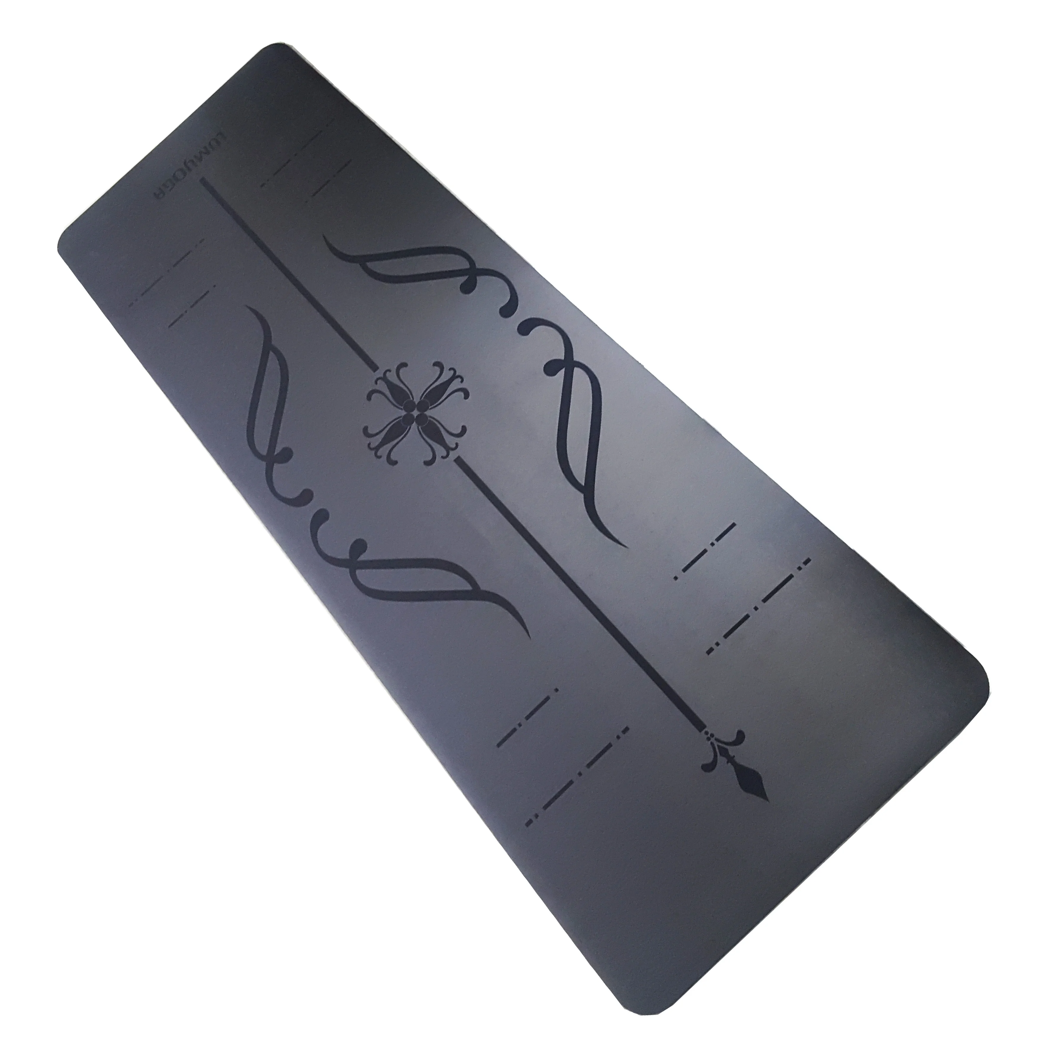 Фабричный Противоскользящий органический биоразлагаемый роскошный экологически чистый 3 мм Дорожный Коврик для йоги из полиуретана с лазерной гравировкой логотипа