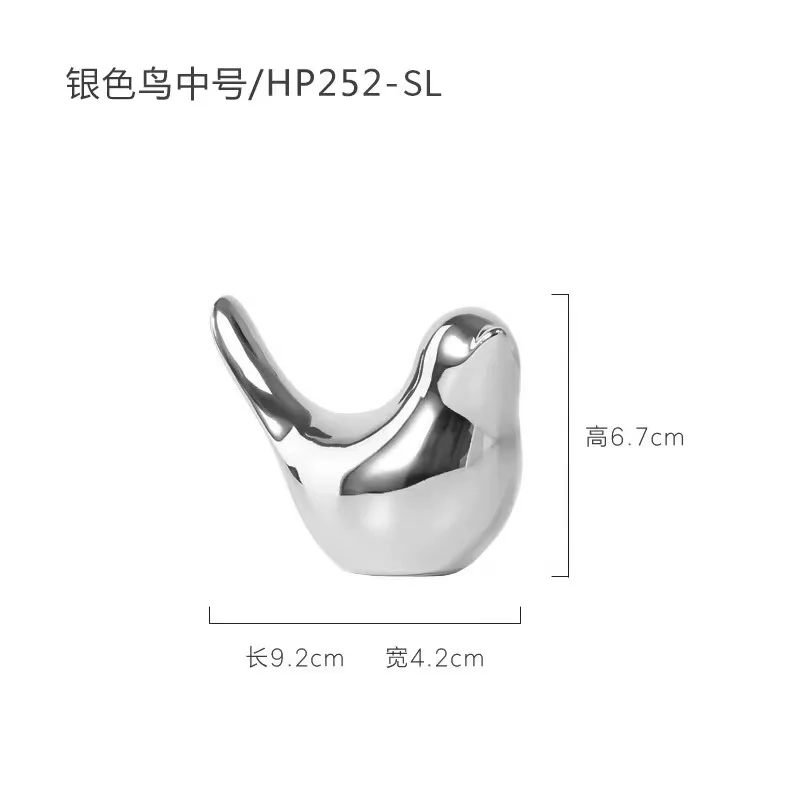 ceramic birds statue small decorative gold bird figurine ornaments living room bedroom office desktop cabinets decor