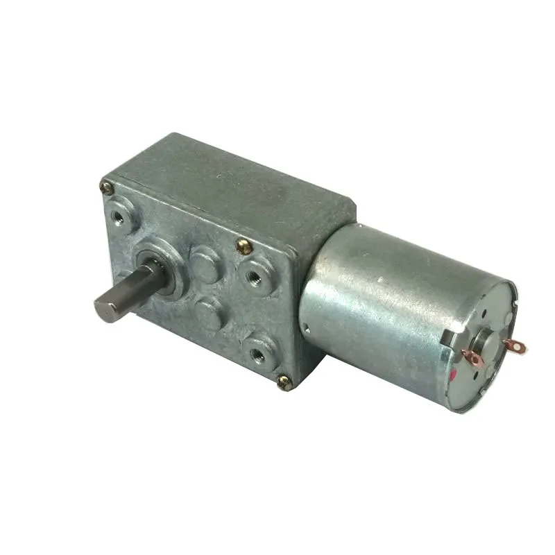 24V Worm Gear 12V Electrical Dc Motor 6 Volt Miniature Worm Gearbox Motor
