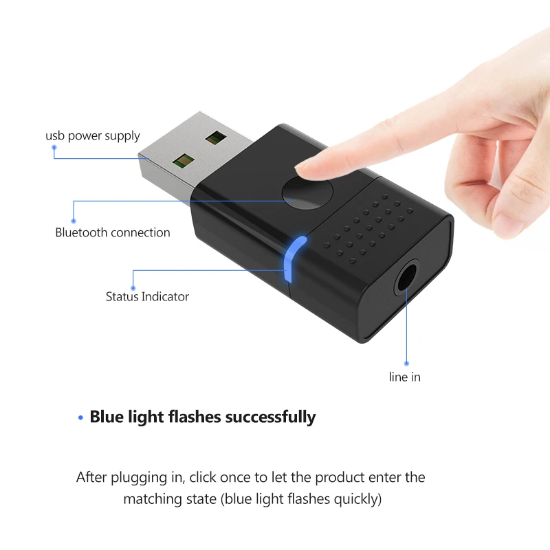 Mobile Wireless  5.0 Qual-comm Chip Video Audio Transmitter 3.5mm Aux Mini USB Wifi Audio Adapter for Digital TV Laptop