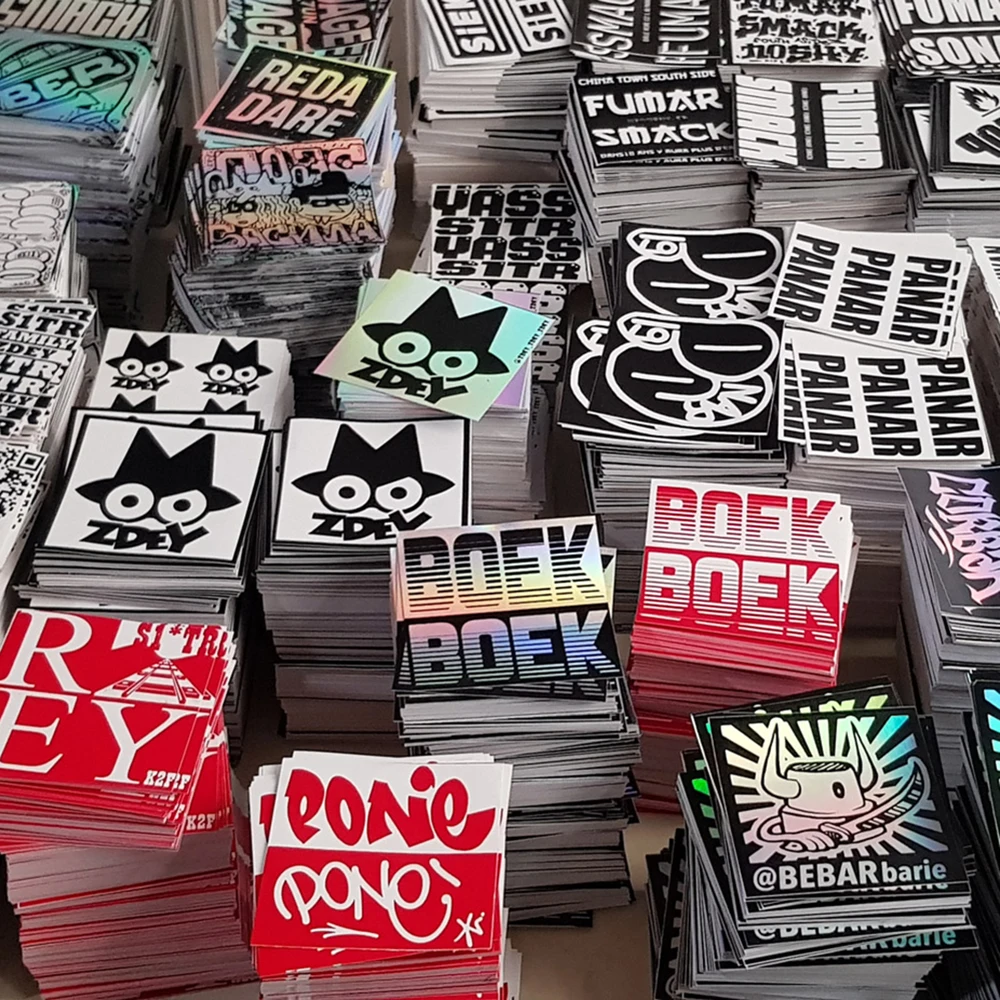 Custom Uv Proof Ink Printing Egg Shell Die Cut Stickers Sheets Personalized Graffiti Label Destructible Vinyl Eggshell Sticker