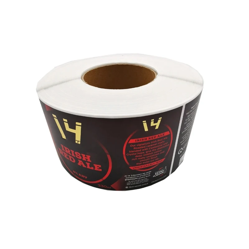 hot sale shrink sleeve adhesive sticker thermal sensitive coated paper material for beverage soft drink wine distillery vodka