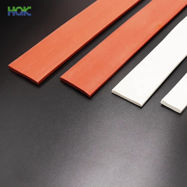 Heat Resistant Insulation Flat Silicone Rubber Foam Seal Strip