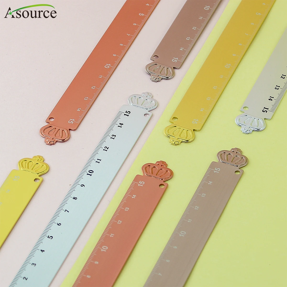 Fashion Crown Metal Ruler 15CM Aluminum Ruler