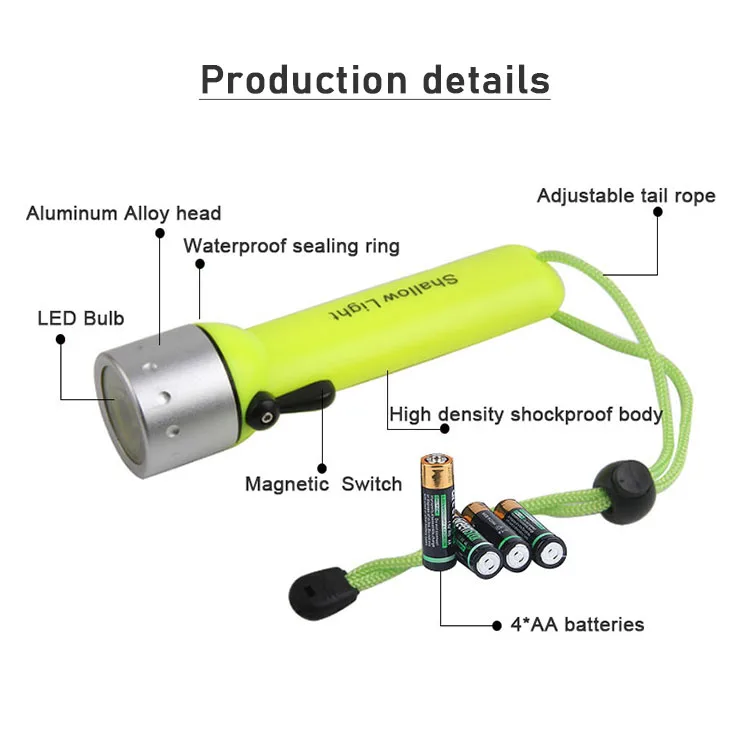
Waterproof High Power 5W Scuba Lighting diving led torch Underwater Flashlight Diving Light 