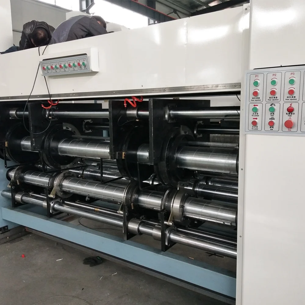 direct factory corrugated paperboard carton chain link printing machine with slotting die cutting part