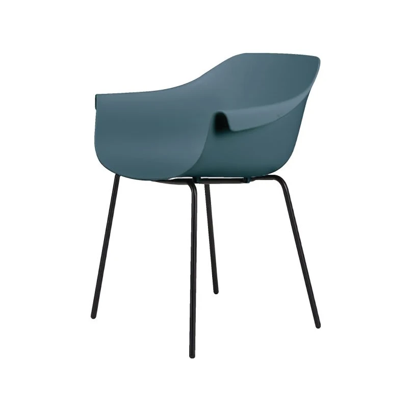 Motel 6 side chair with ploy shell and steel frame european design hotel dining chair