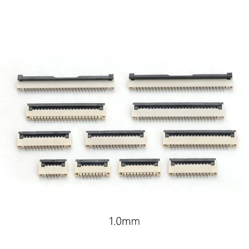 1.0mm pitch FPC connector Horizontal smt flip-lock type H2.0mm 4-32pin 1.0 FPC connectors