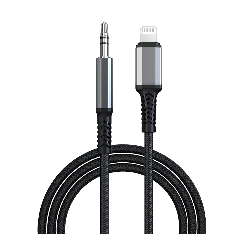 MFI Сертифицированный Заводской Оригинальный Плетеный разъем C101 для iphone 10 lightning aux сплиттер