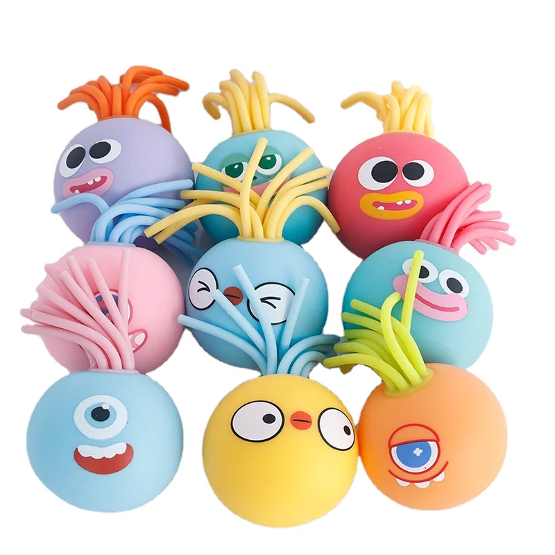 New Strawhead doll cartoon chick flour ball venting squeeze toys decompression quirky pinch fun TPR toys