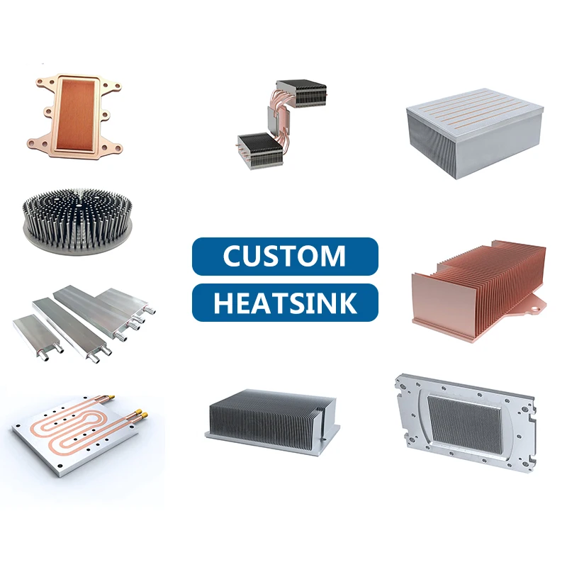 Custom high power peltier 500W copper pipe soldered electronic heat sink for LED lighting round