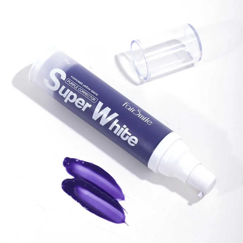 Custom V34 Color Corrector Teeth Whitening Purple toothpaste