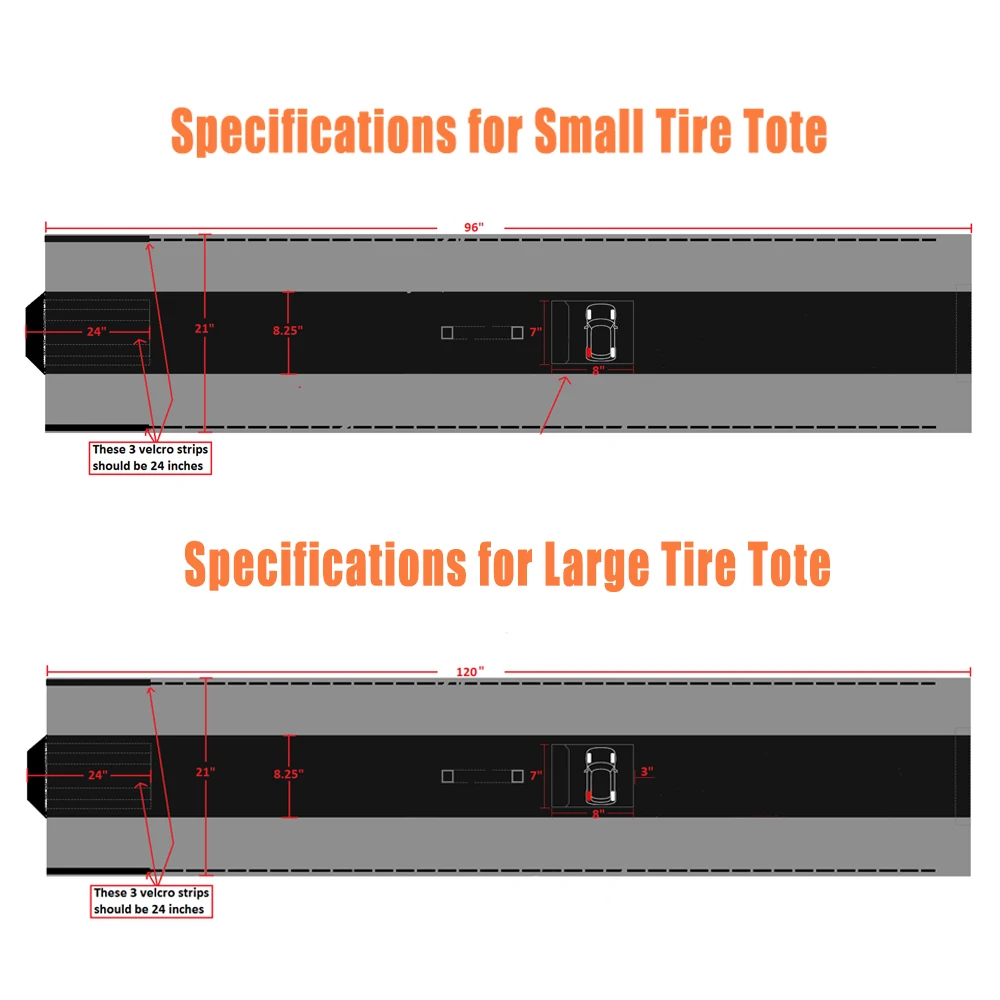 Universal Fit Pack of 4 Tire Totes Spare Cover Portable Wheel Bags