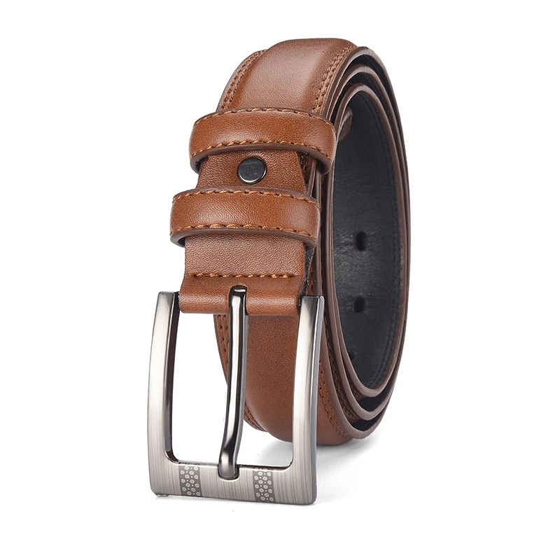 Custom Wholesale Personalized Men alloy buckle belt Men business Leather Belt
