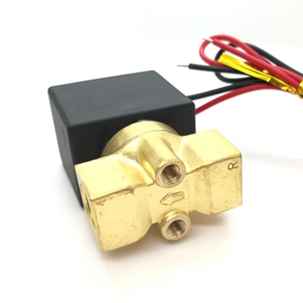 Hoyan  1/8 1/4 inch gas air water  24V 220V AC DC small brass solenoid valve with wire type