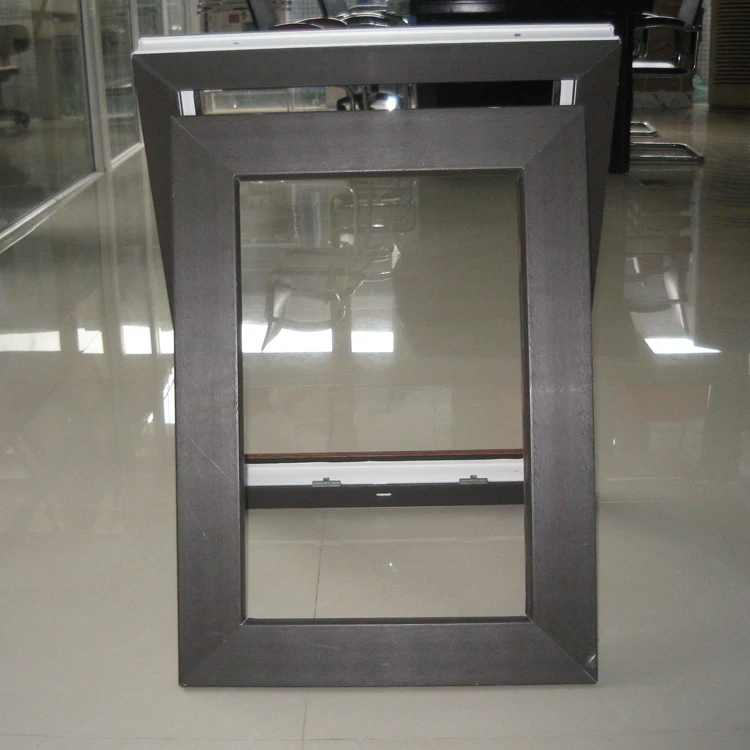 Small size tempered glass exterior bathroom PVC top hung awning window