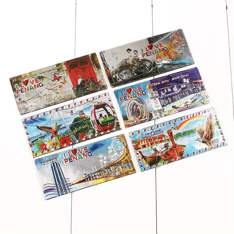 customized Malaysia Penang Creative tourist souvenir 3D  foil refrigerator magnet