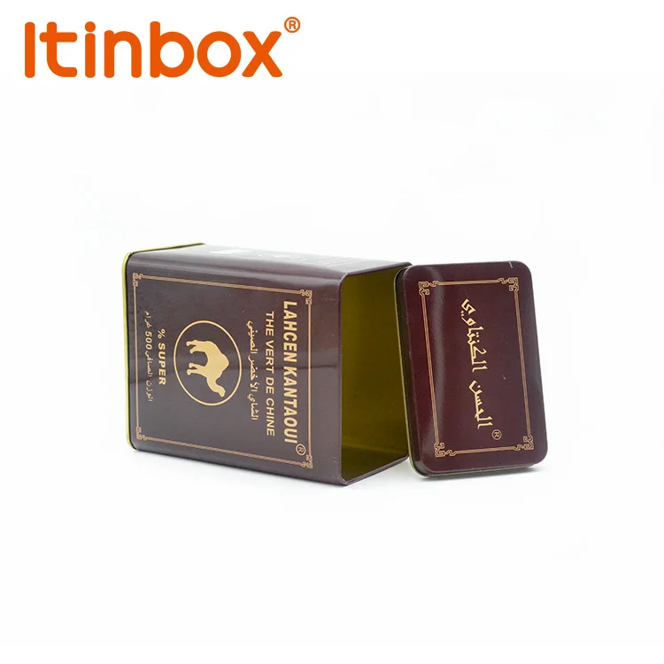 Box packaging for tea Wholesale Mould existing square metal tea storage tin can