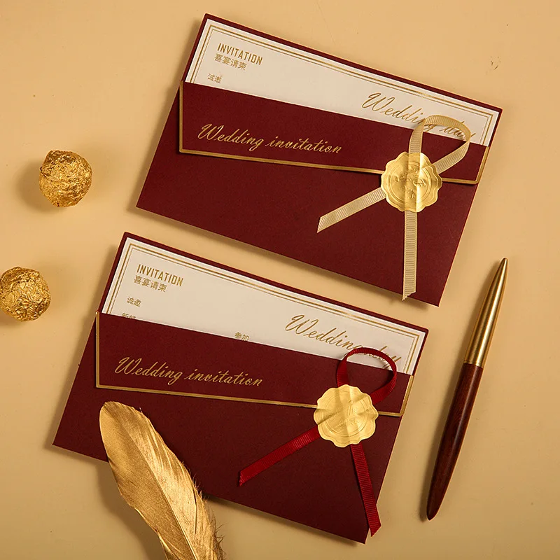 Wholesale High Quality Wedding Cards And Envelopes For Invitation Card Luxury Wedding Invitation Envelope