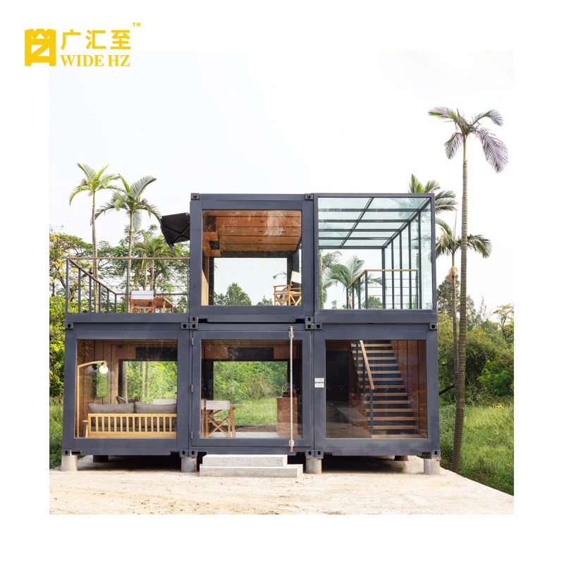 20/40 feet steel frame house prefab panel house Luxury Container homes building office