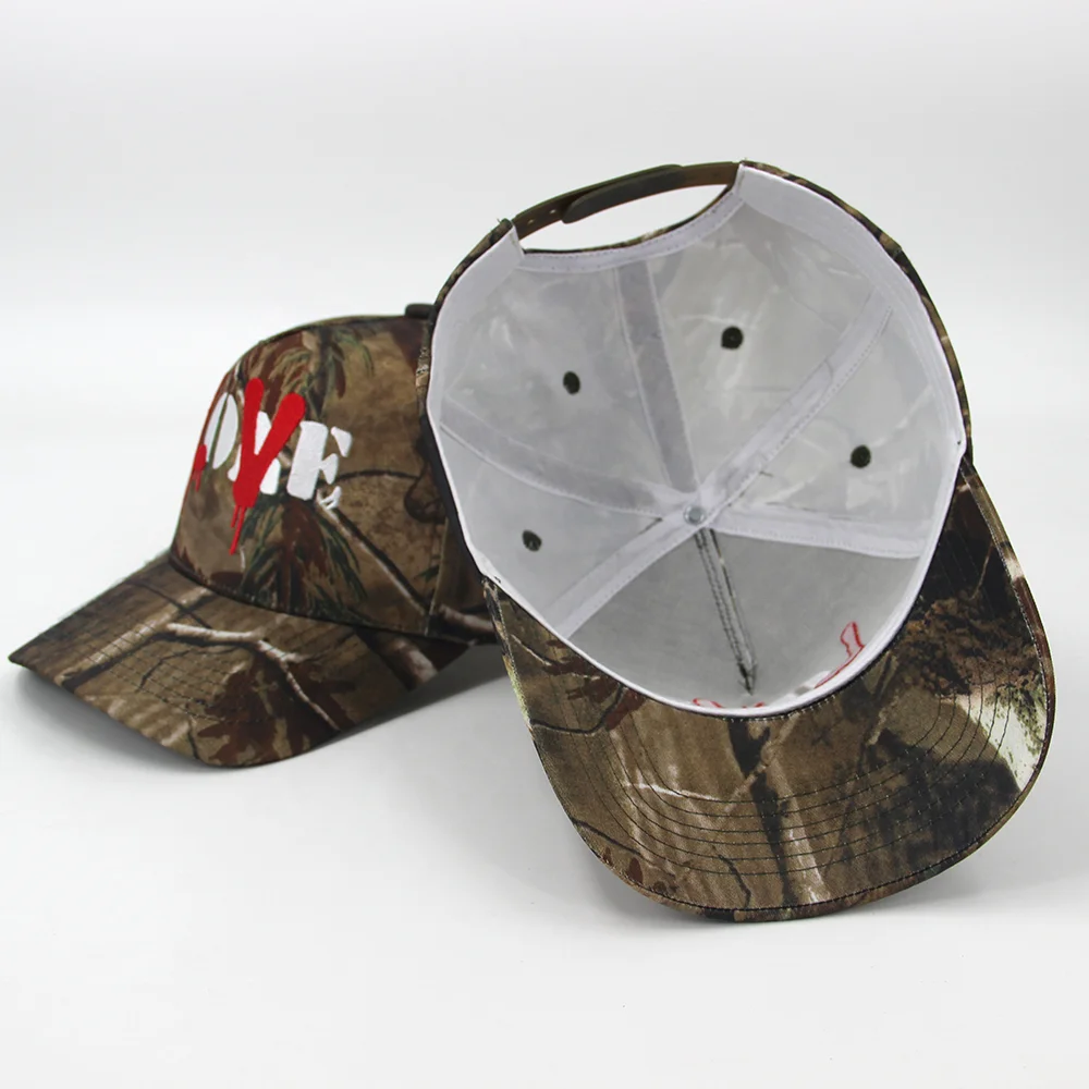 New Designers Camo Leaves Digital Printing Snapback Sport Customize Embroider Logos Polyester Camouflage Baseball Hat Caps